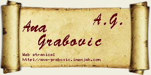 Ana Grabović vizit kartica